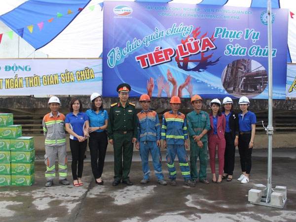 Các tổ chức quần chúng công ty CP Xi măng Cẩm Phả triển khai hoạt động " Chung tay, tiếp lửa phục vụ sửa chữa lớn"